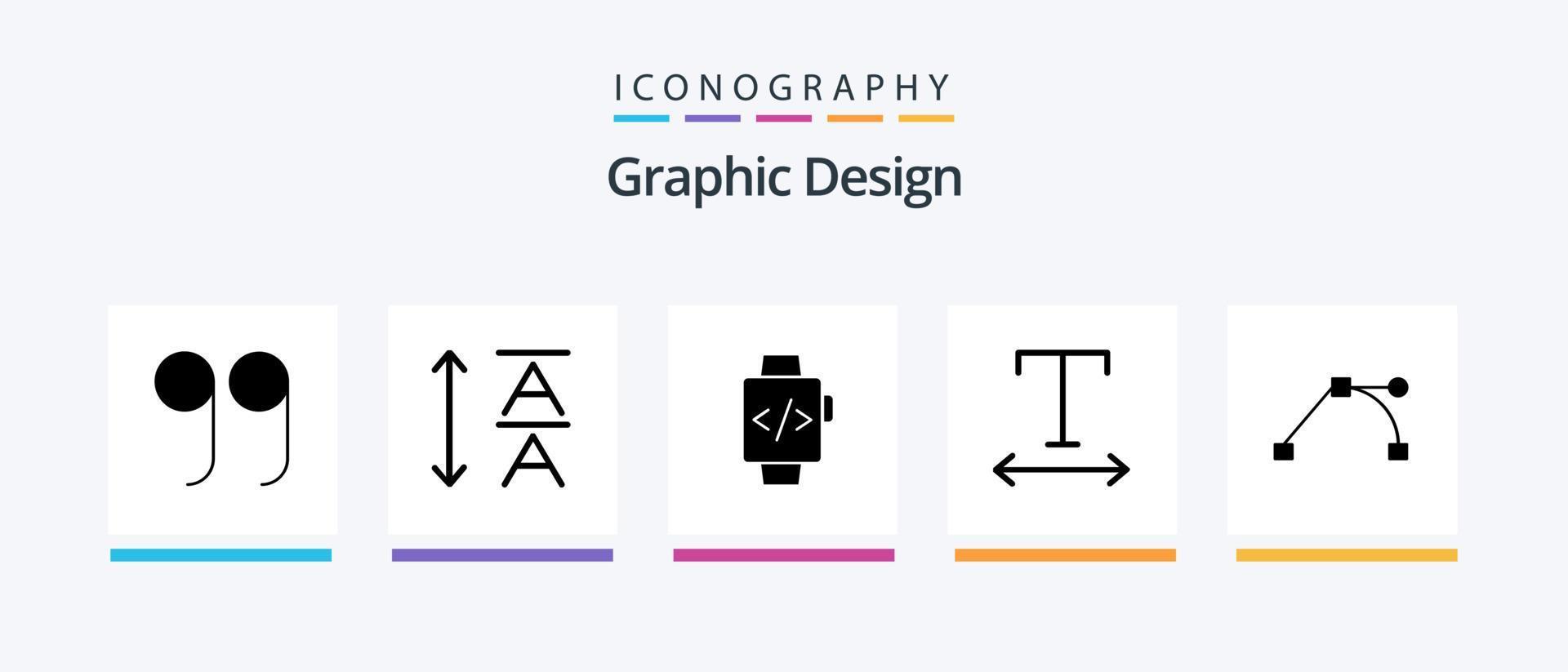concevoir un pack d'icônes glyphe 5 comprenant. suivi. . conception d'icônes créatives vecteur