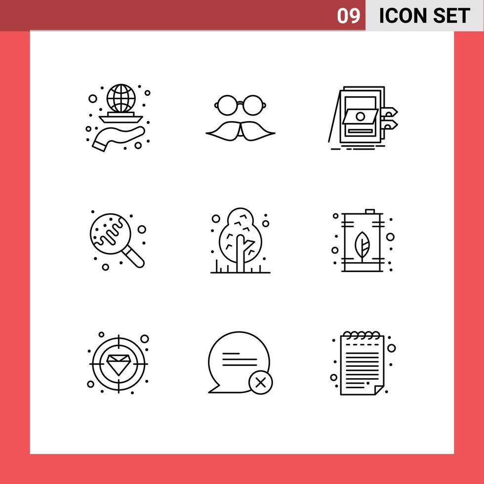 9 contours vectoriels thématiques et symboles modifiables de fichiers de verres à sucre candi vente éléments de conception vectoriels modifiables vecteur