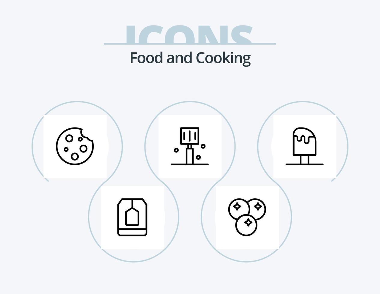 pack d'icônes de ligne alimentaire 5 conception d'icônes. un verre. en buvant. nourriture. boire. cuisine vecteur