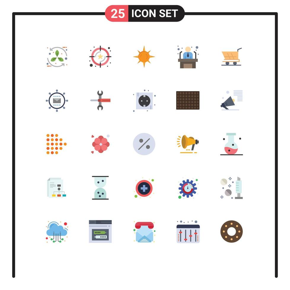 25 icônes créatives signes et symboles modernes de chariot affaires employé valeur travailleur demandeur éléments de conception vectoriels modifiables vecteur