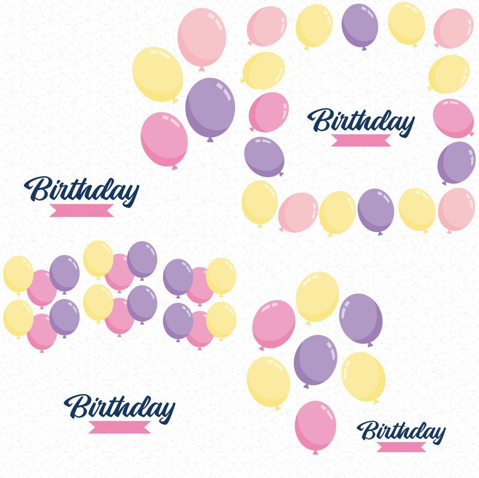 design rétro joyeux anniversaire avec gras. lettres colorées et une texture vintage vecteur