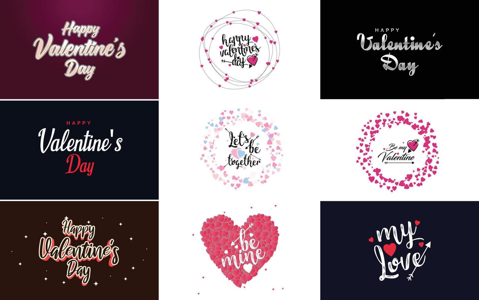 je t'aime lettrage dessiné à la main avec un motif de coeur. convient pour une utilisation comme salutation de la Saint-Valentin ou dans des designs romantiques vecteur