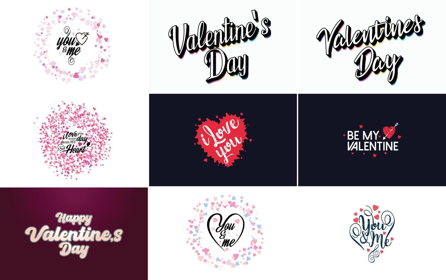 je t'aime lettrage dessiné à la main avec un motif de coeur. convient pour une utilisation comme salutation de la Saint-Valentin ou dans des designs romantiques vecteur