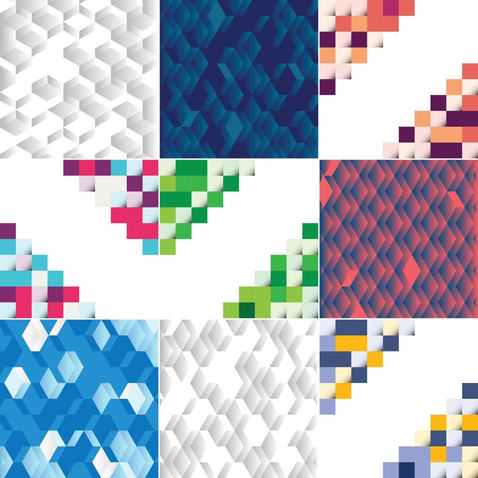 arrière-plan vectoriel avec une illustration d'une texture abstraite comportant des carrés pouvant être utilisés comme motif dans les bannières. affiches. dépliants, paquet de 16