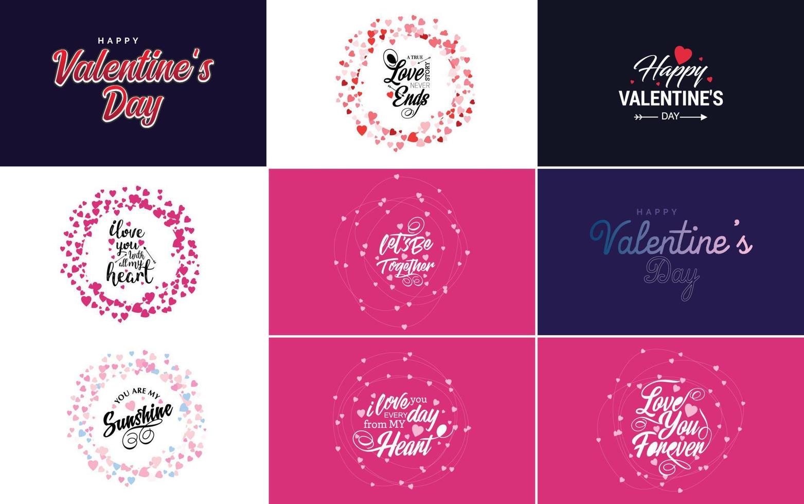 be my valentine valentine's holiday lettrage pour carte de voeux vecteur