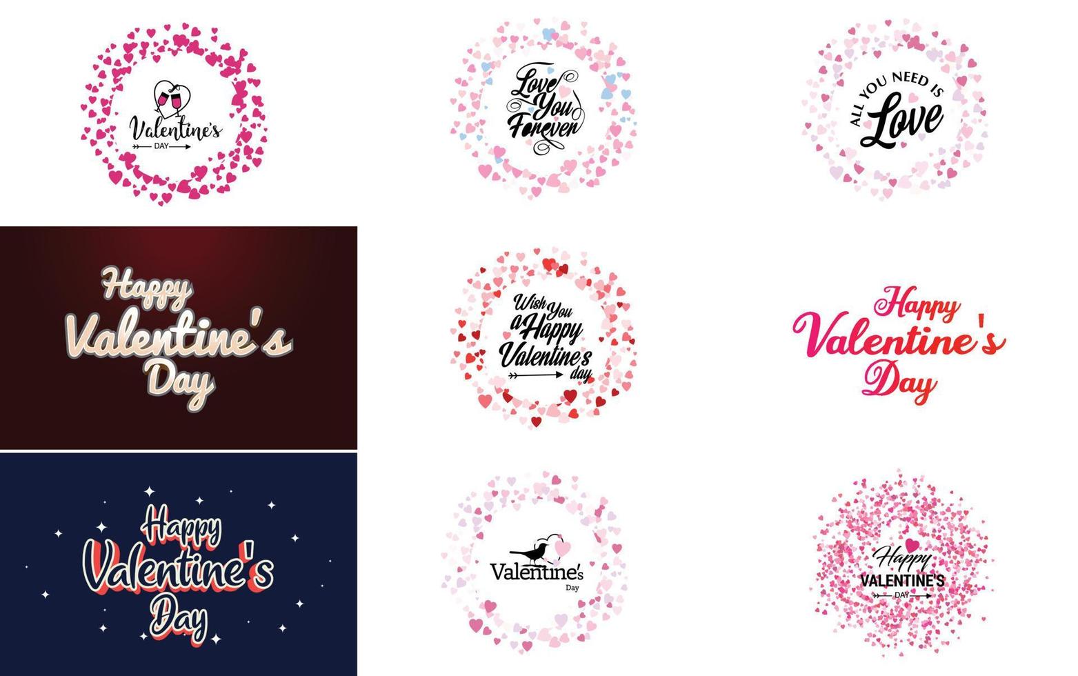 be my valentine valentine's holiday lettrage pour carte de voeux vecteur