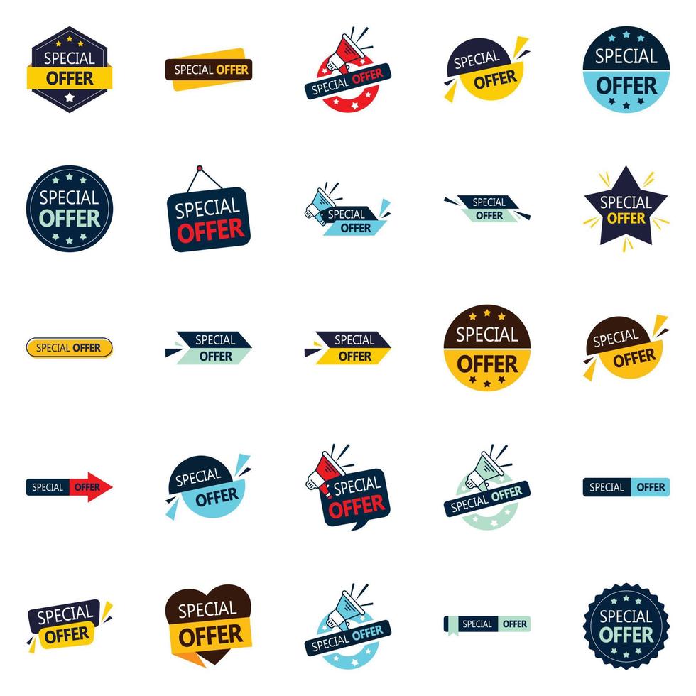 offre spéciale pack vectoriel 25 designs à fort impact pour les graphistes