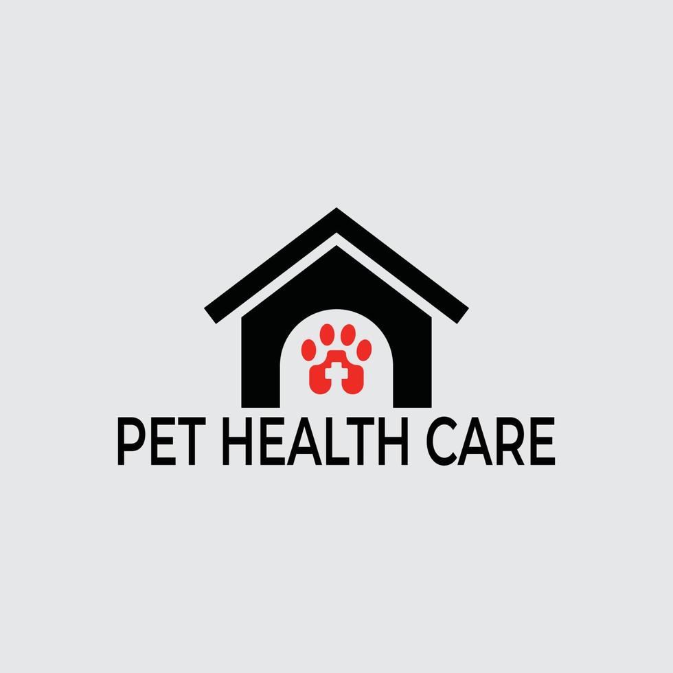 logo de soins de santé pour animaux de compagnie vecteur