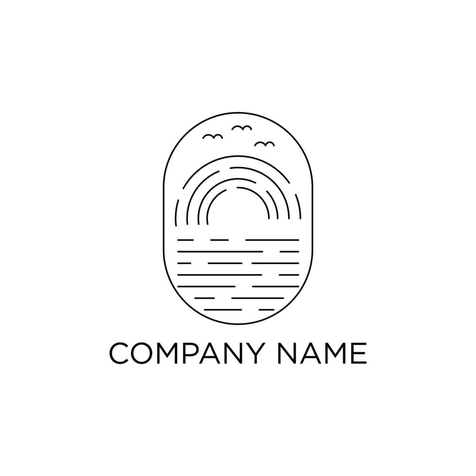 vecteur de logo vintage d'été, inspiration de logo de voyage