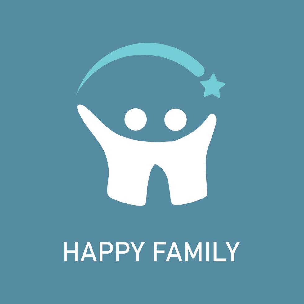 collection de logo de famille heureuse vecteur libre