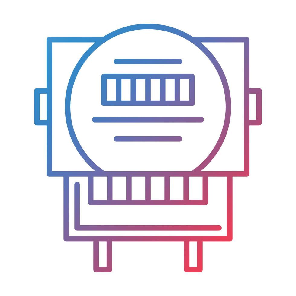 icône de dégradé de ligne de compteur électrique vecteur