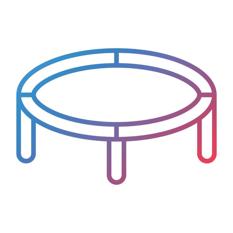 icône de dégradé de ligne de trampoline vecteur