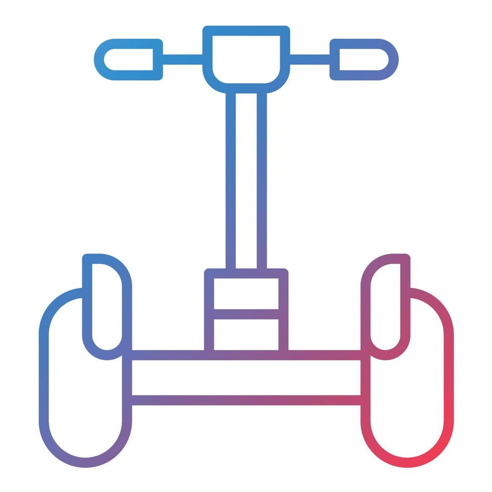 icône de dégradé de ligne segway vecteur