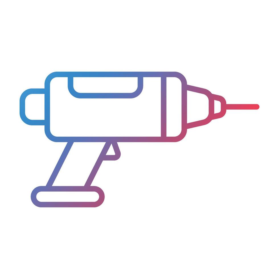icône de gradient de ligne de perceuse à main vecteur