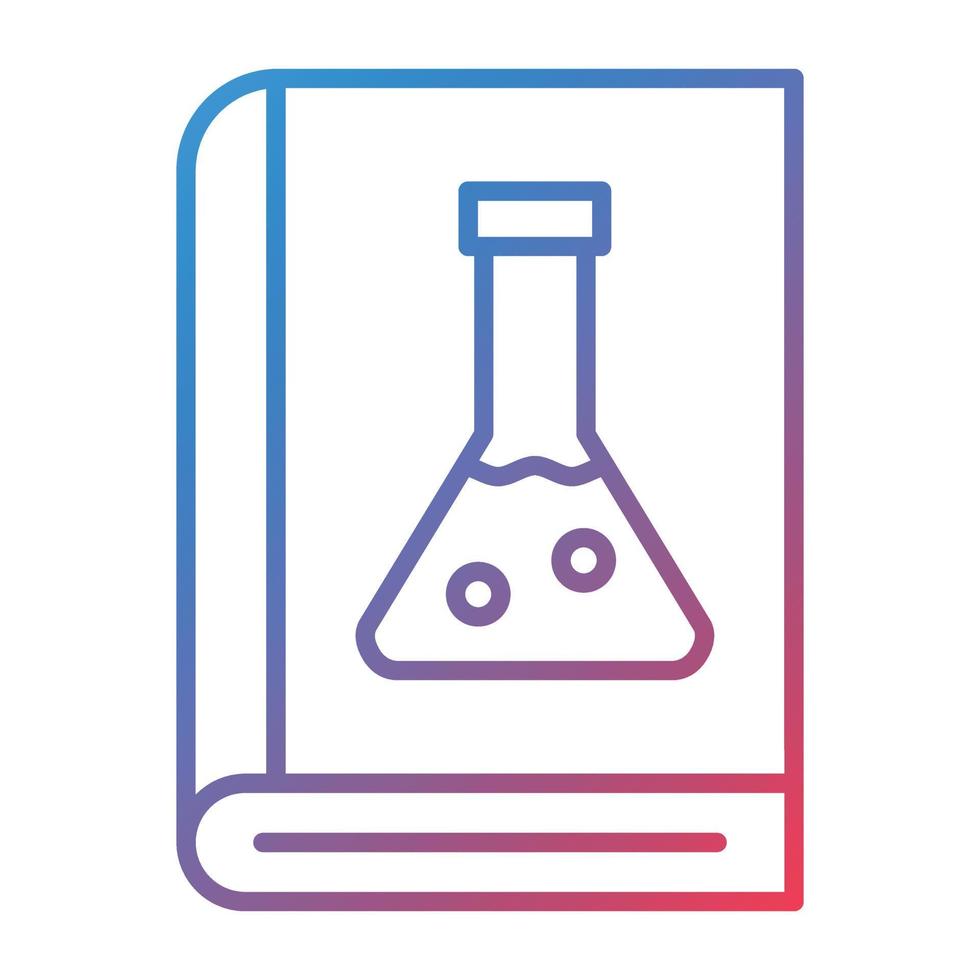 icône de gradient de ligne de chimie vecteur