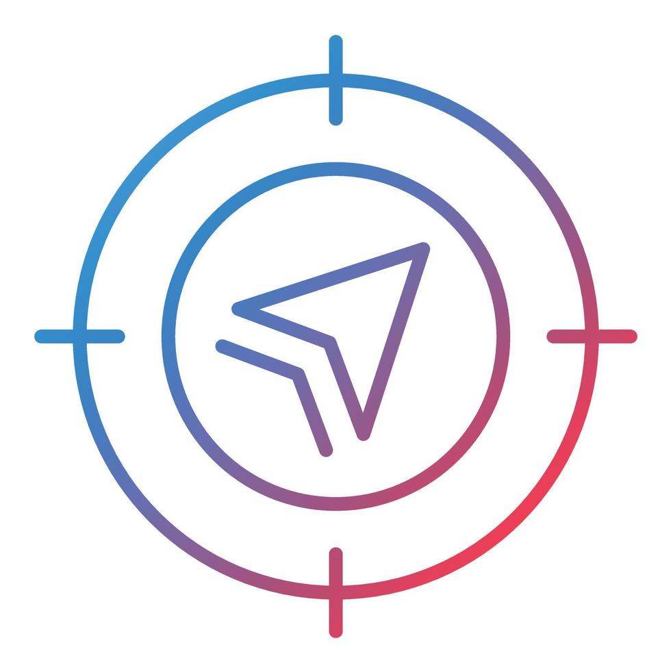 icône de dégradé de ligne de position actuelle vecteur