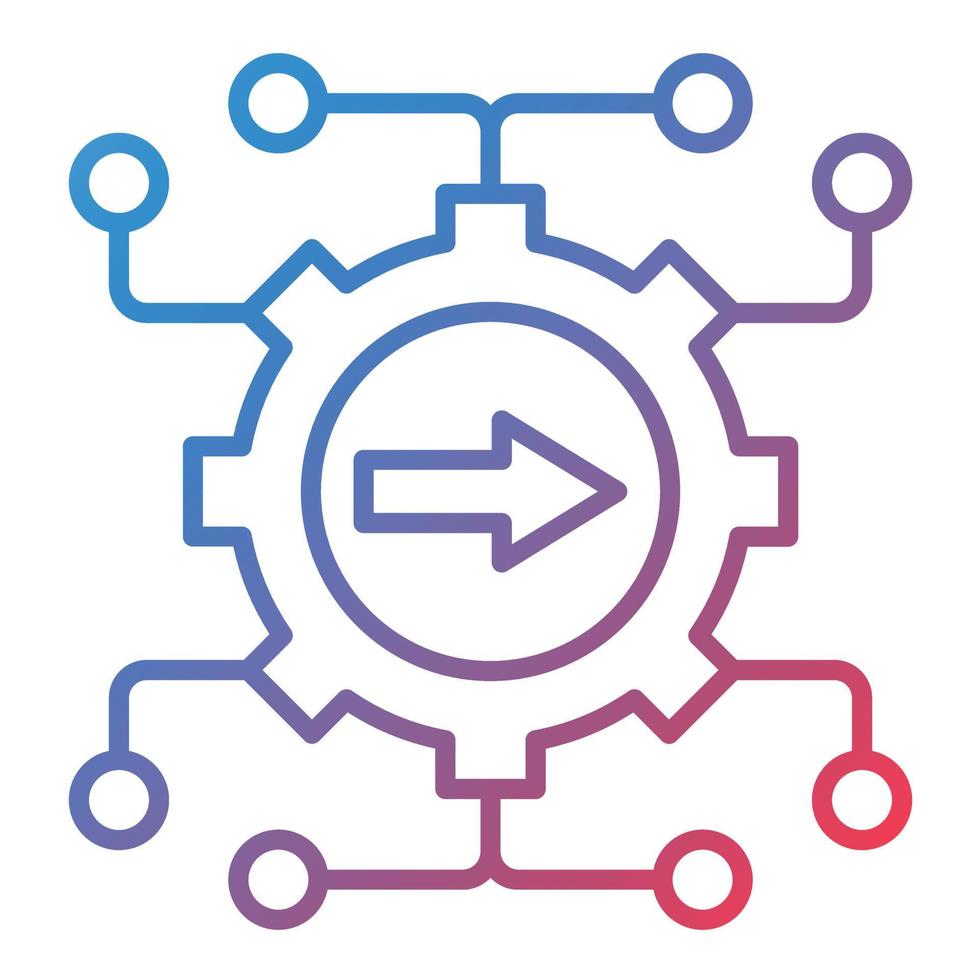 icône de dégradé de ligne d'intégration vecteur