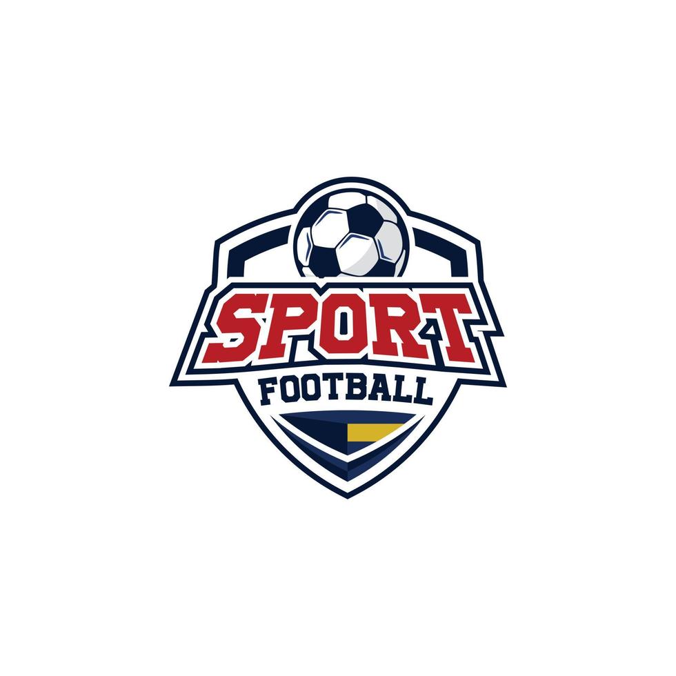 modèle de logo d'insigne de balle de sport d'affiche de football américain vecteur