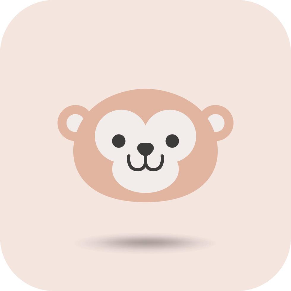 visage de singe, emojis mignons de visage d'animal, autocollants, émoticônes. vecteur