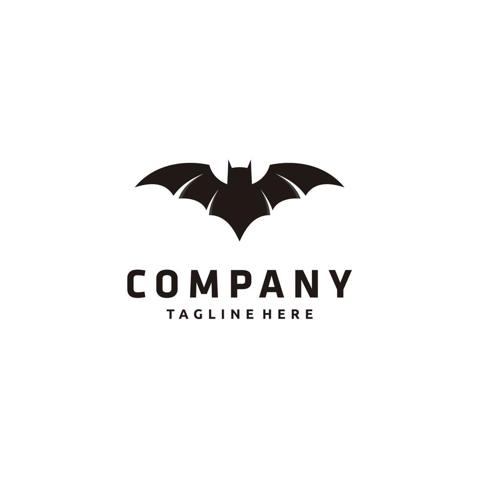 silhouette de chauve-souris isolée sur fond blanc inspiration de conception de logo. élément décoratif d'halloween. vecteur