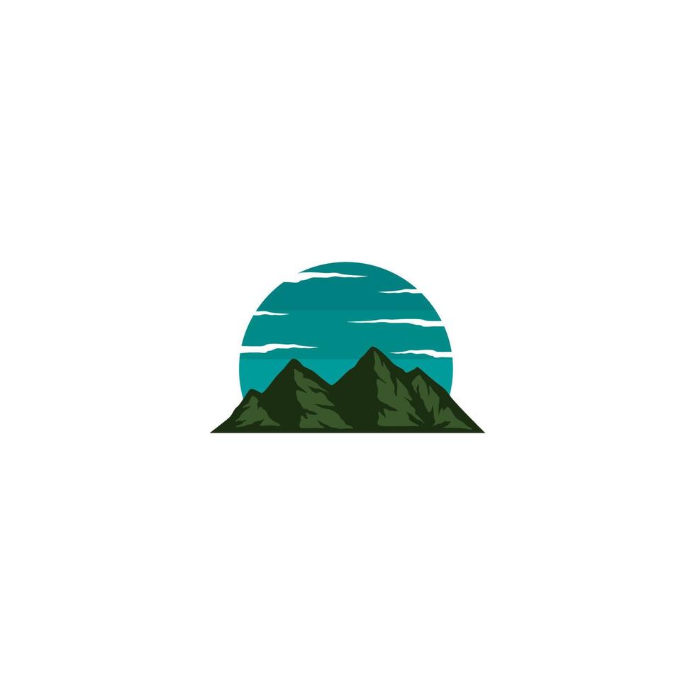 création de logo vectoriel de montagne. vue sur la montagne.