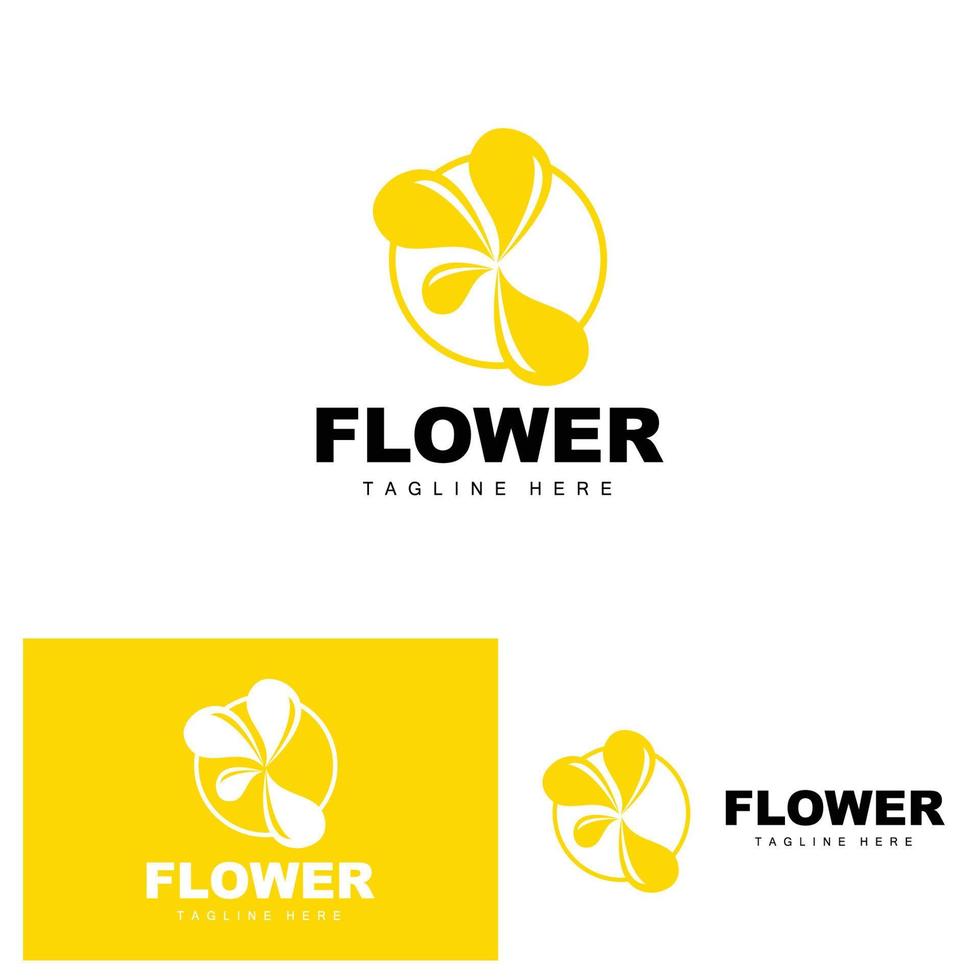 logo de fleur, conception de jardin de fleurs avec une marque de produit vectoriel de style simple, soins de beauté, naturel