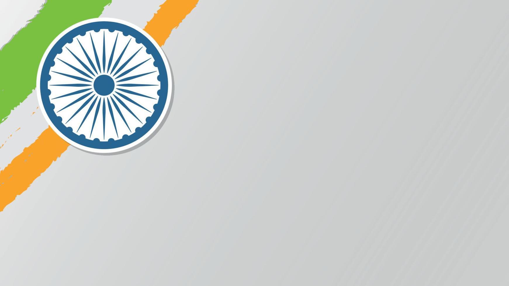 fond de drapeau tricolore indien pour la fête de l'indépendance. bannière de site Web et modèle de conception de carte de voeux. vecteur