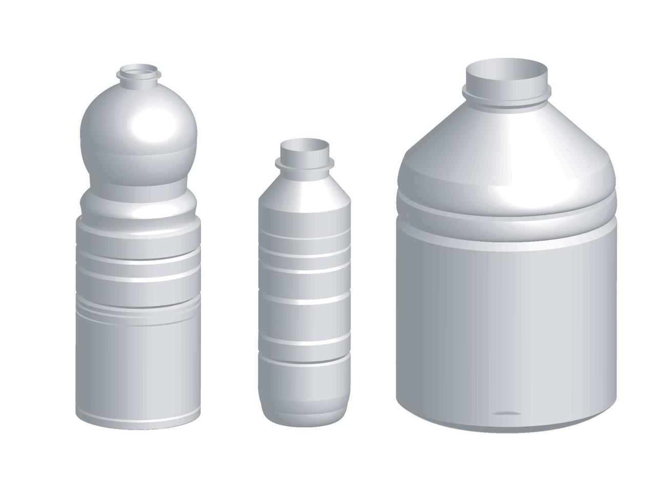 conception de bouteilles d'emballage, vecteur 3d