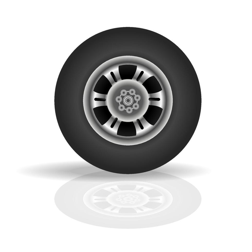 belle illustration vectorielle de conception de pneu de voiture vecteur