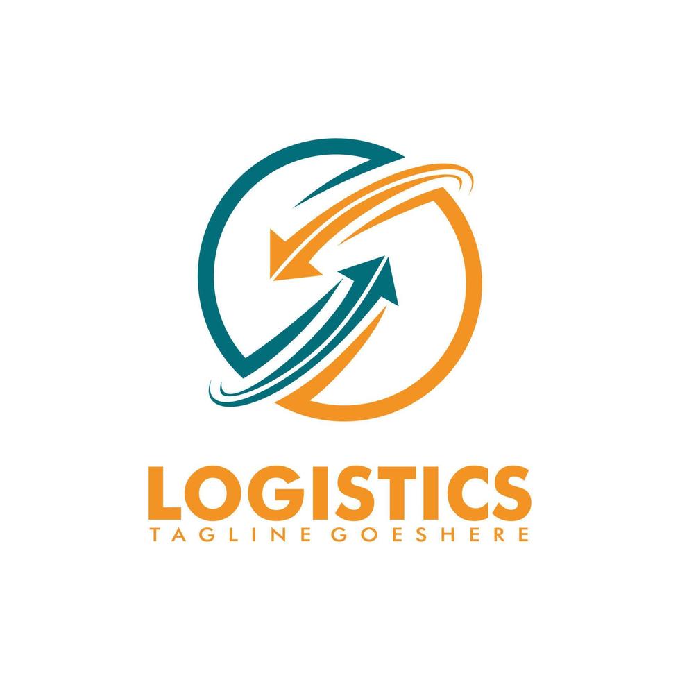 illustration vectorielle du logo de transport logistique, icône du logo de fret vecteur