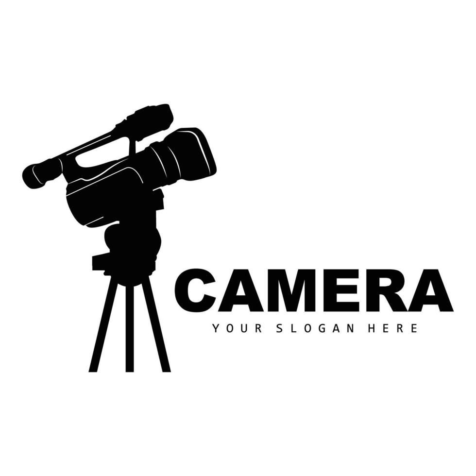 logo de caméra, conception de caméraman, caméra de studio et vecteur de photographe, icône de modèle
