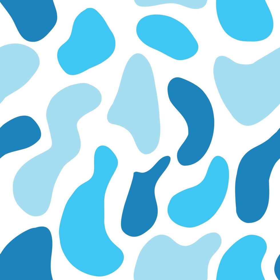 motif sans couture de taches bleues sur fond blanc. illustration vectorielle dans un style plat. vecteur