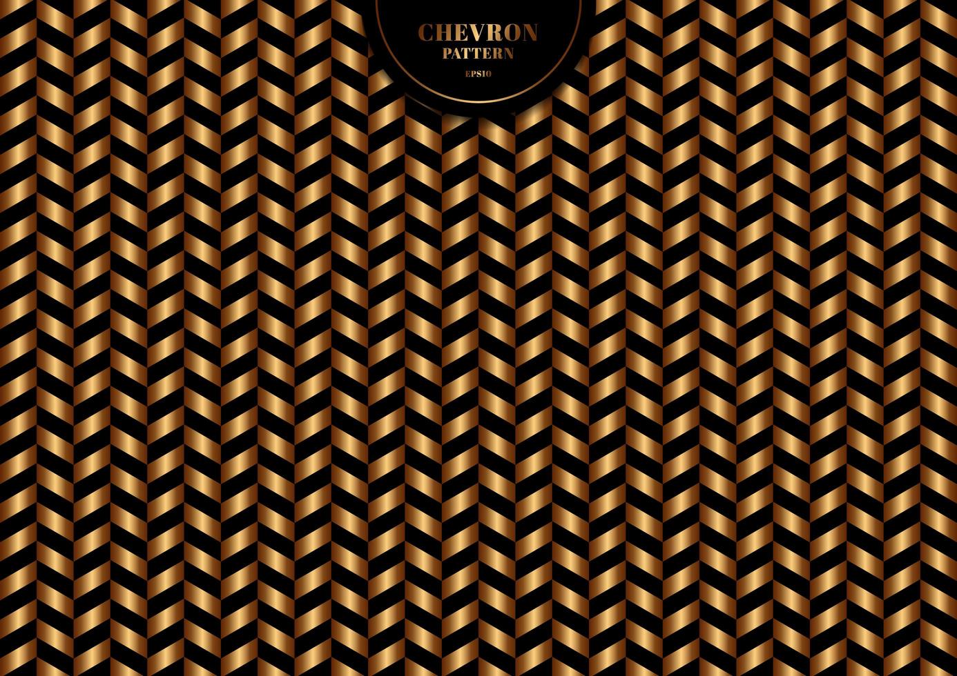 motif abstrait chevron or tendance sur fond noir et texture. vecteur