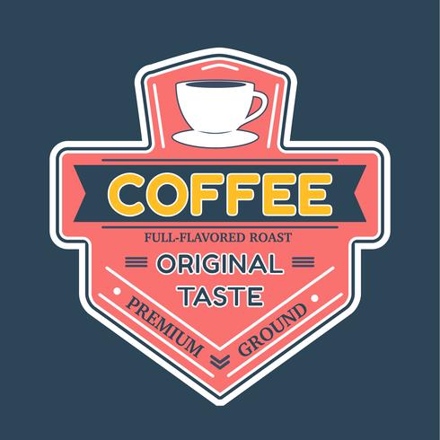 Vecteur de Badge logo café