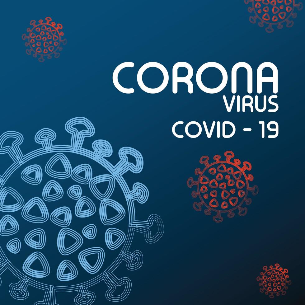 arrêter le coronavirus propager le monde sauvage sur la carte du monde fond bleu, infographie du coronavirus vecteur