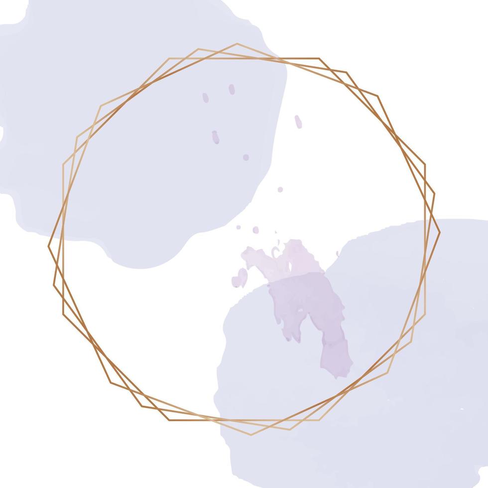le modèle de cadre avec effet aquarelle violet lavande dans un style rustique vecteur