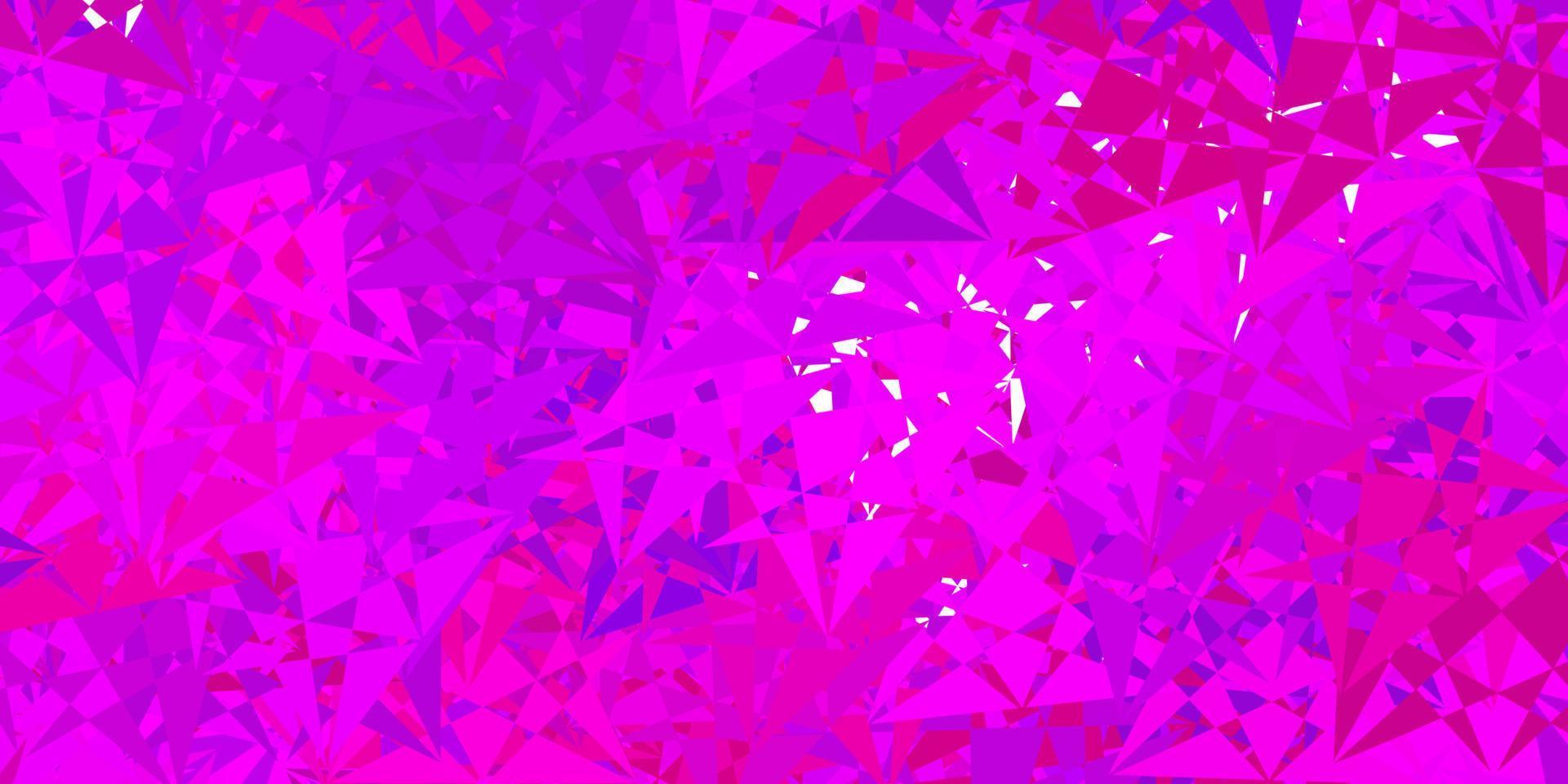 disposition de vecteur violet clair, rose avec des formes triangulaires.