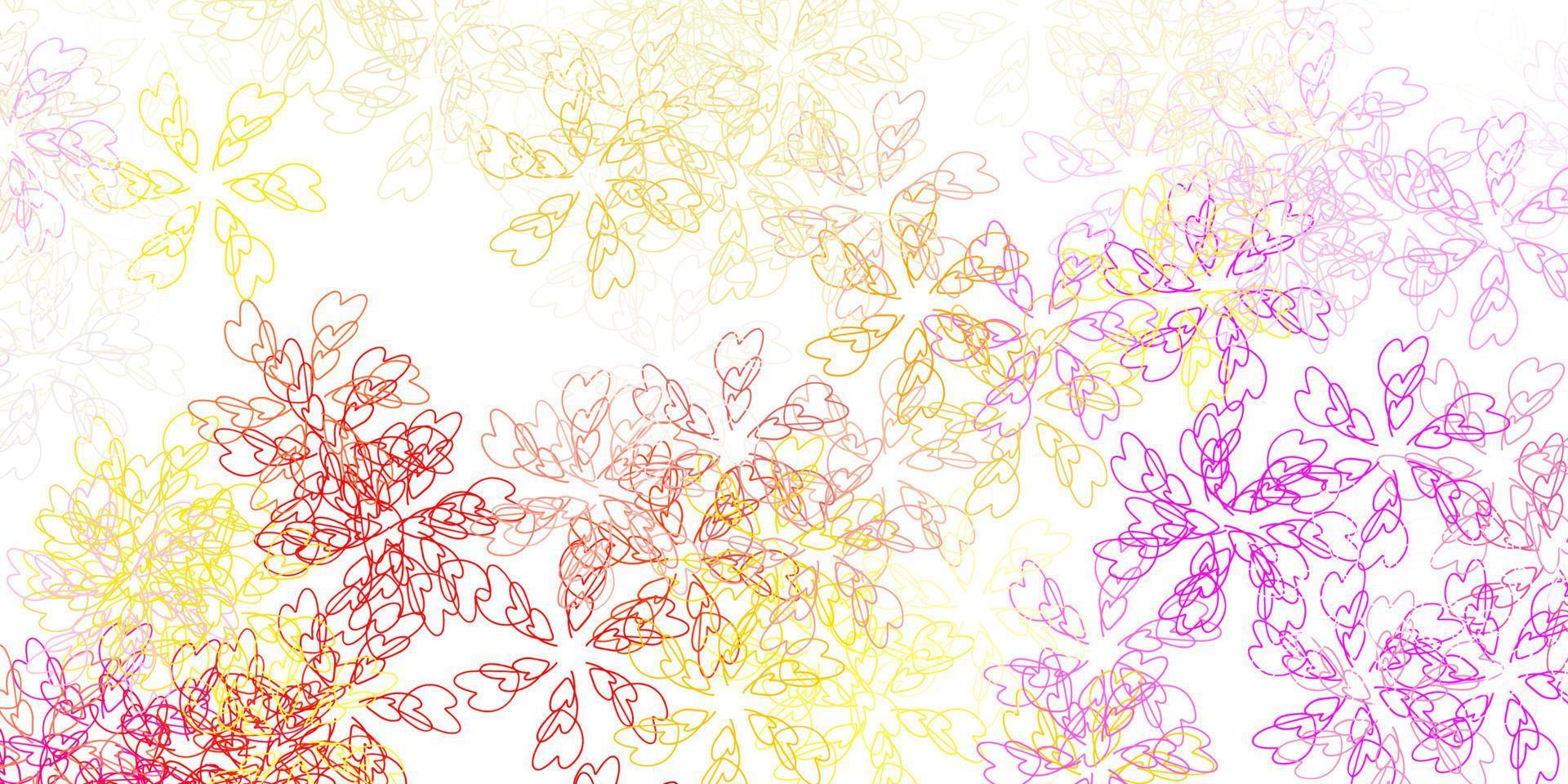 texture abstraite de vecteur multicolore léger avec des feuilles.