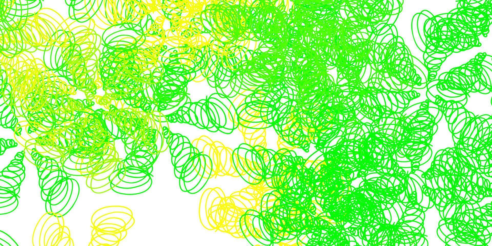 toile de fond de vecteur vert clair, jaune avec arc circulaire.