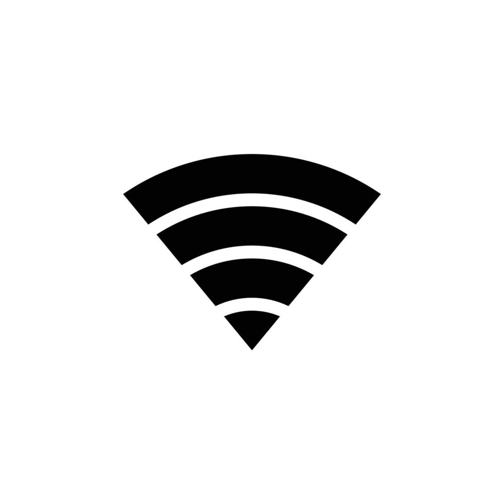 wifi simple icône plate illustration vectorielle vecteur