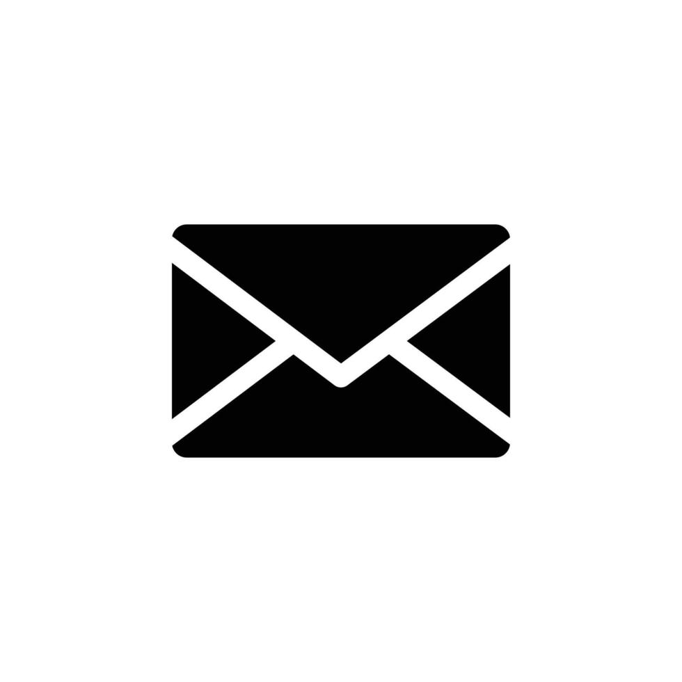 e-mail simple icône plate illustration vectorielle vecteur