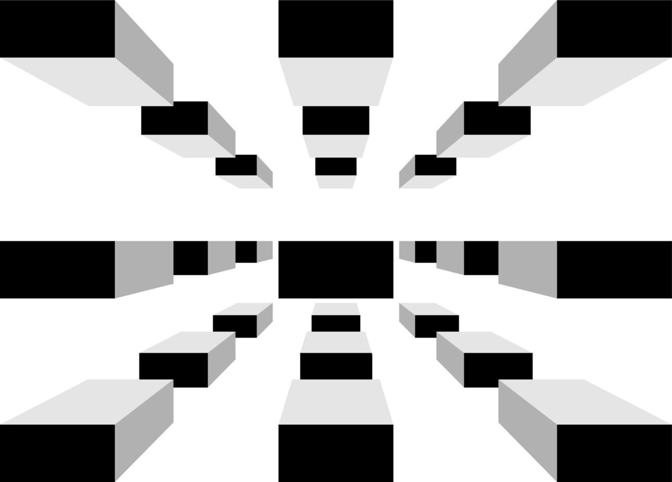 fond géométrique abstrait. art vectoriel d'illusion d'optique psychédélique dans un style à carreaux. fond abstrait sans fin