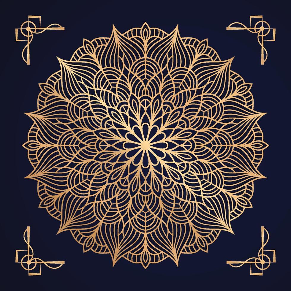 mandala de luxe motif arabesque style oriental islamique arabe conception de mandala décoratif doré avec motif arabesque style oriental islamique arabe. vecteur
