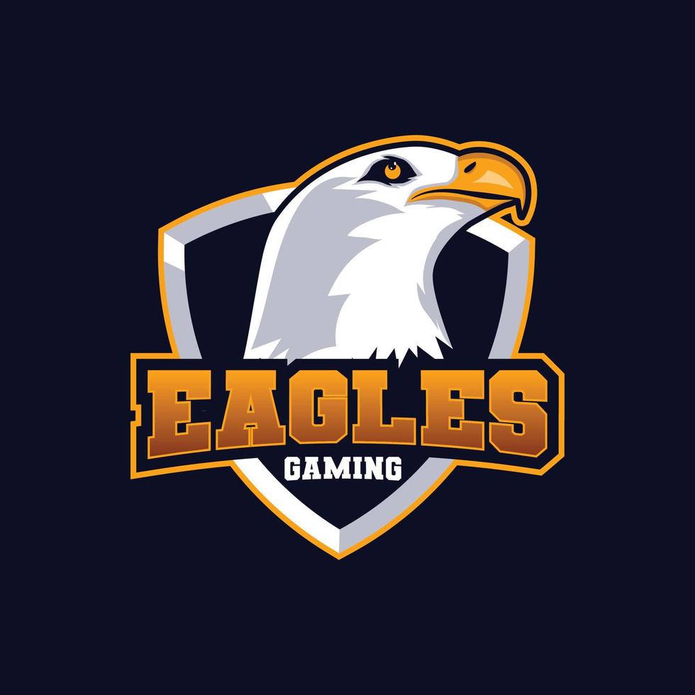 modèle de logo de jeu esports eagles vecteur