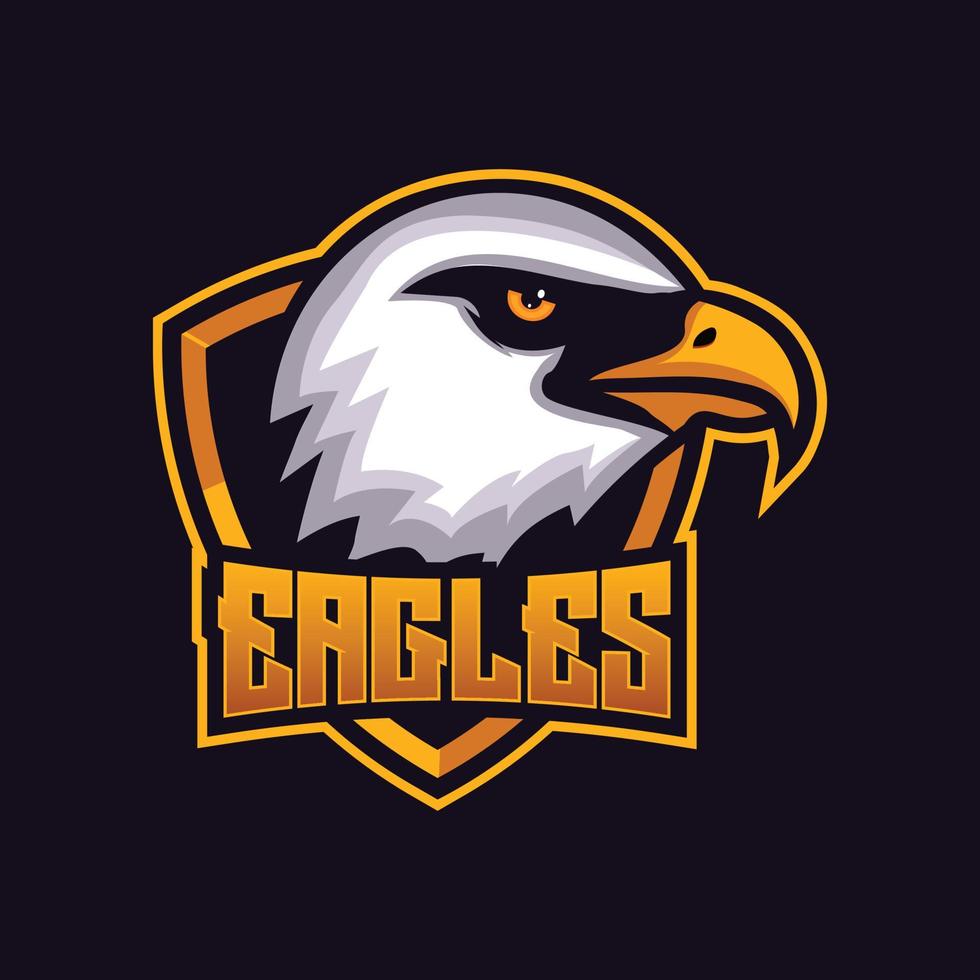 modèle de logo de jeu esports eagles vecteur