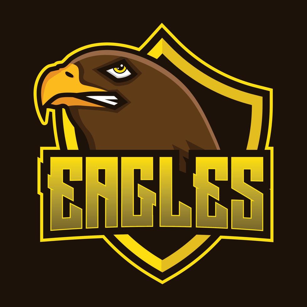 modèle de logo de jeu esports eagles vecteur