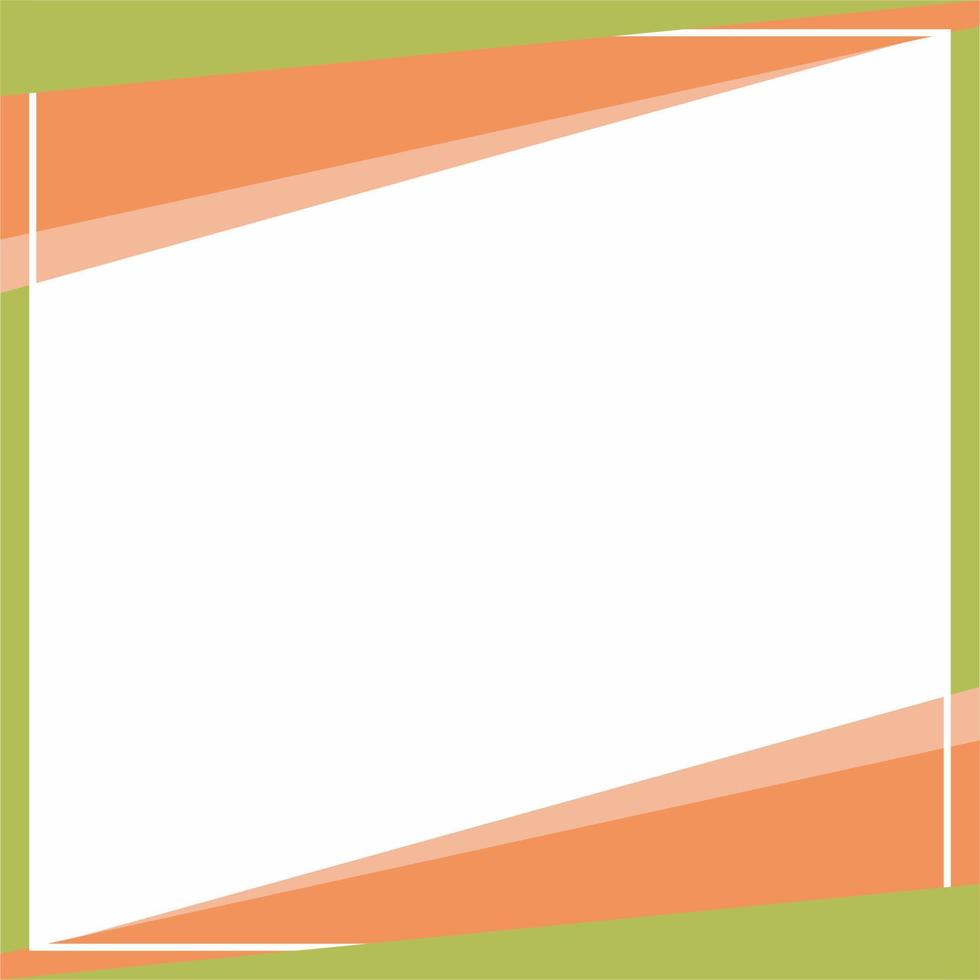 couleur de fond orange, beige et vert avec une forme de ligne rayée. adapté aux publications sur les réseaux sociaux et aux publicités sur le Web. mise en page du modèle. cadre, pensionnaire pour texte, image, publicité. espace libre. vecteur