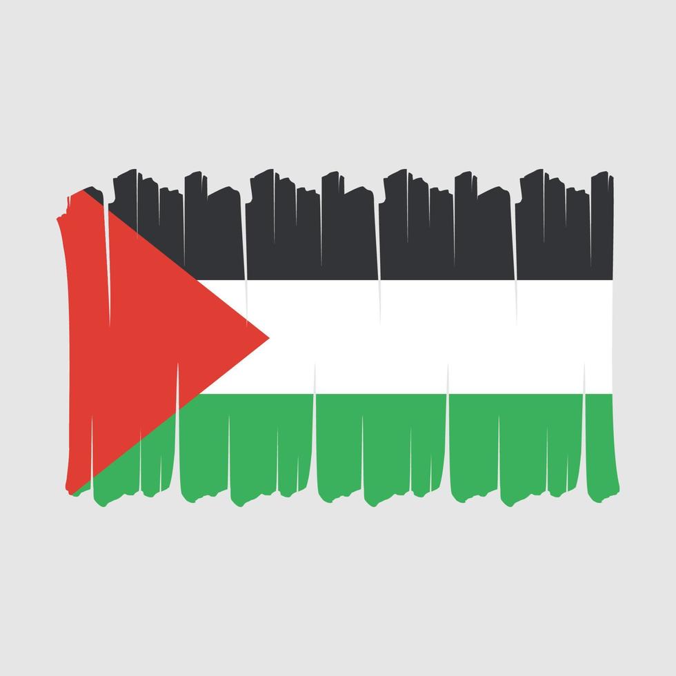 pinceau drapeau palestine vecteur