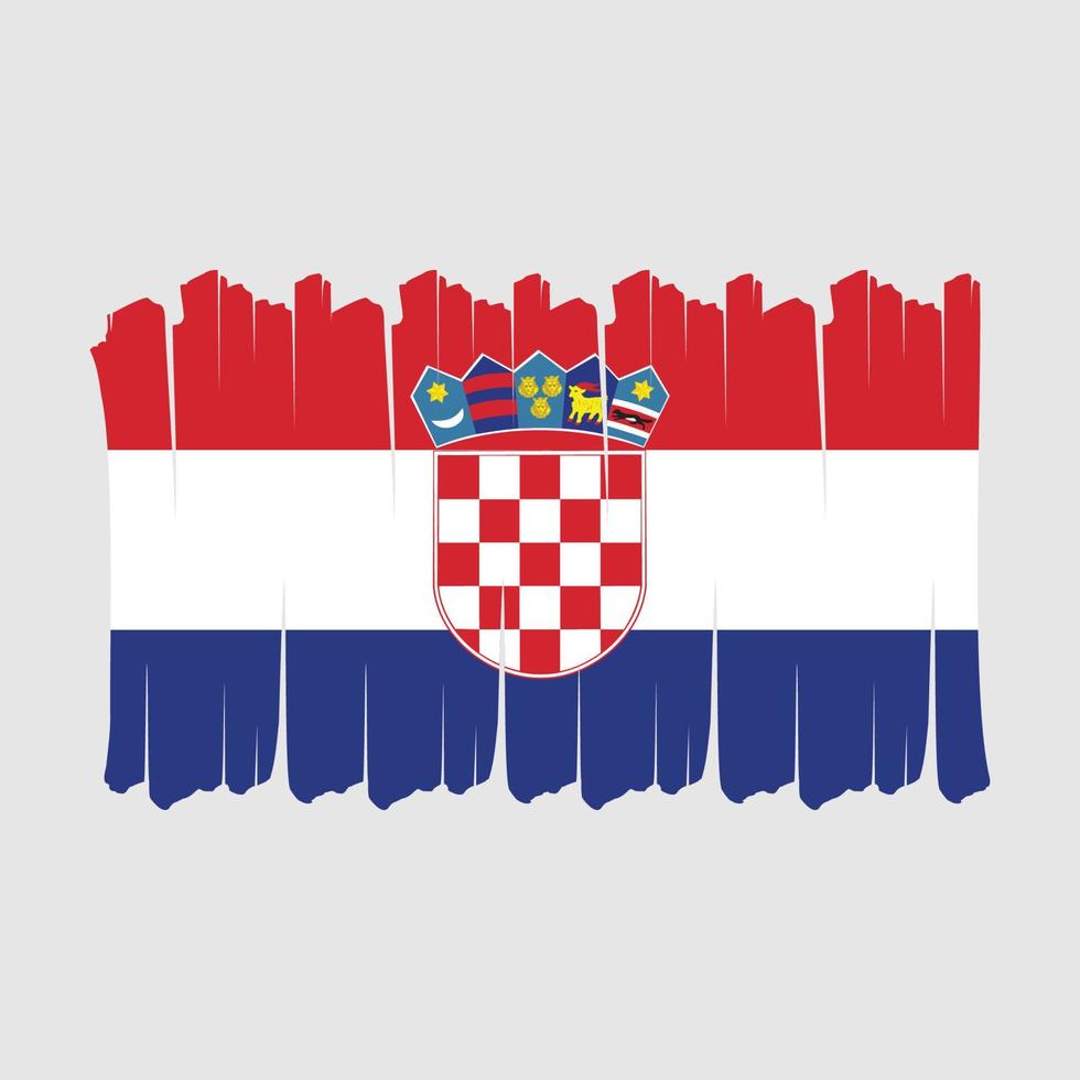 brosse drapeau croatie vecteur