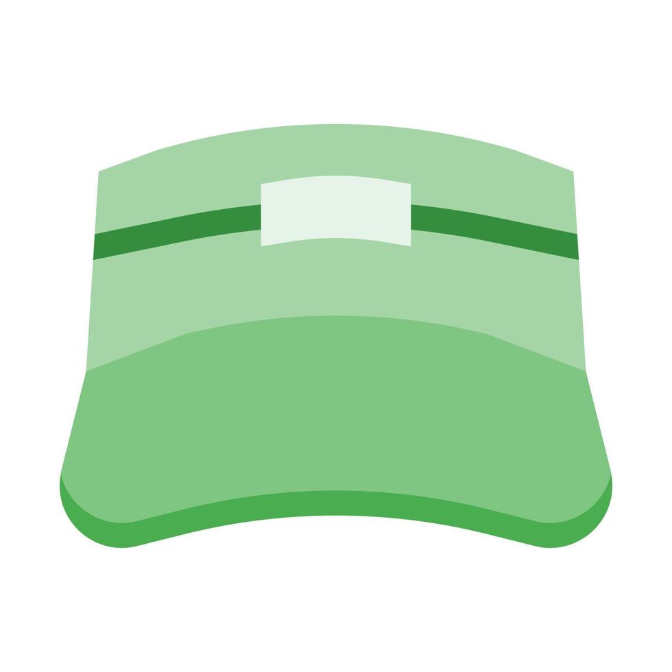 icône de casquette de visière dans le vecteur de style plat
